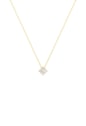 COLAR PONTO DE LUZ ZIRCÔNIA 6MM MINI INSPIRAÇÃO BANHADO OURO CO880-O