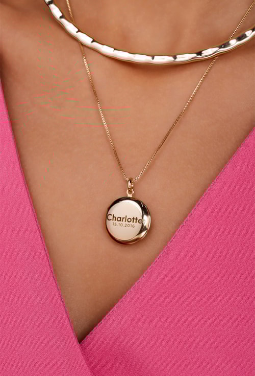COLAR RELICÁRIO PERSONALIZADO NOME E DATA PP062-O COLAR RELICÁRIO PERSONALIZADO NOME E DATA PP062-O
