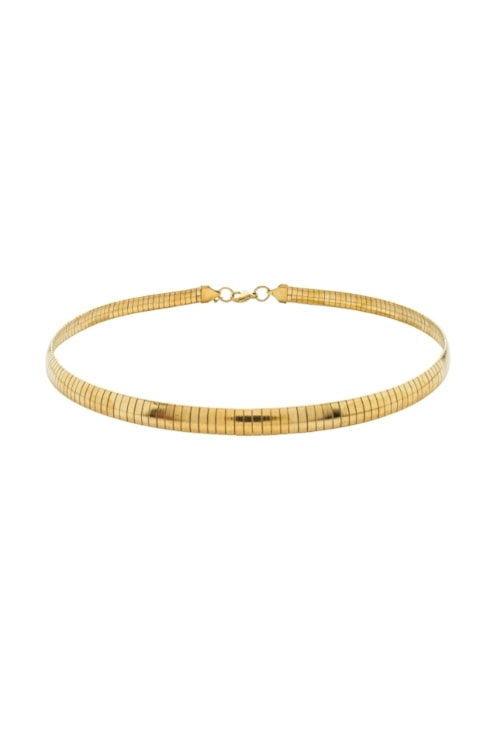 COLAR RIGIDO TEXTURIZADO AÇO INOX DOURADO CO791-AD