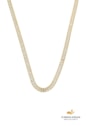 COLAR RIVIERA BAGUETE AÇO INOX DOURADO CO819-AD