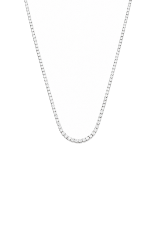 COLAR RIVIERA COM ZIRCÔNIAS BANHADO A RÓDIO CO901-R
