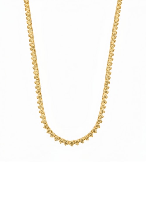 COLAR RIVIERA COM ZIRCÔNIAS CITRINO CO814-O