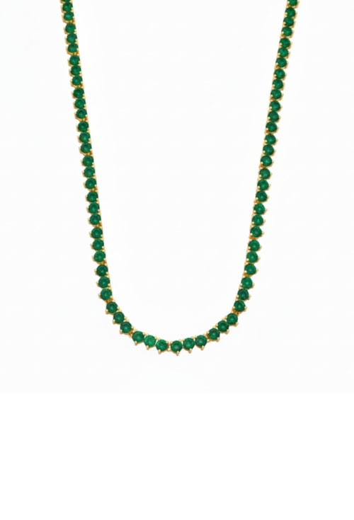 COLAR RIVIERA COM ZIRCÔNIAS ESMERALDA CO814-O