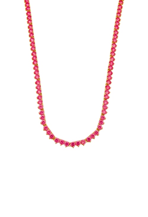 COLAR RIVIERA COM ZIRCÔNIAS RUBELITA CO814-O