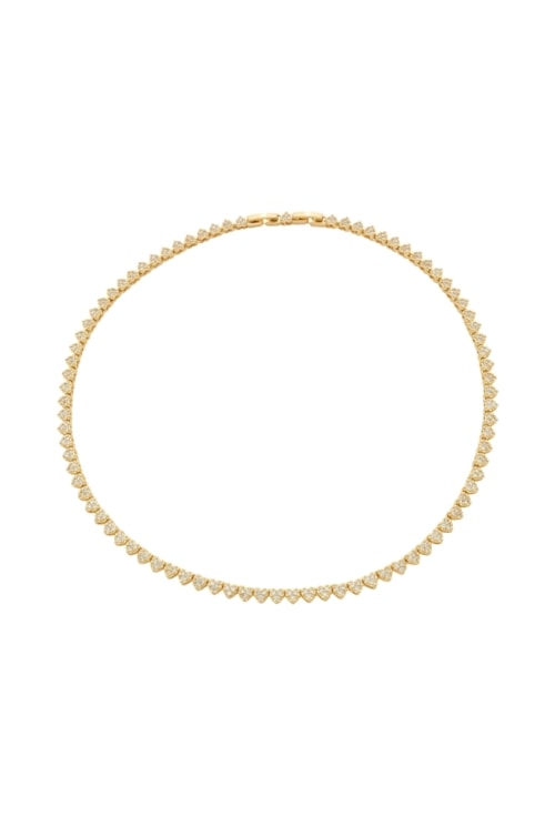 COLAR RIVIERA CORAÇÃO CRAVEJADO BANHADO A OURO CO853-O