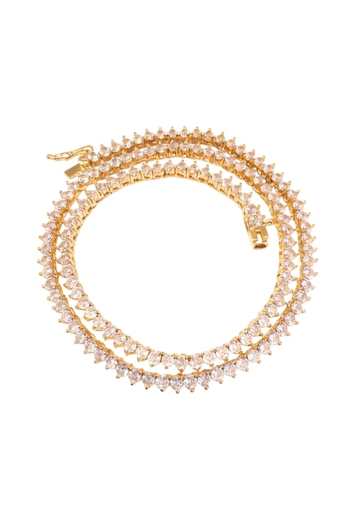 COLAR RIVIERA CRAVEJADO COM PEDRAS CRISTAL 42CM CO817-O