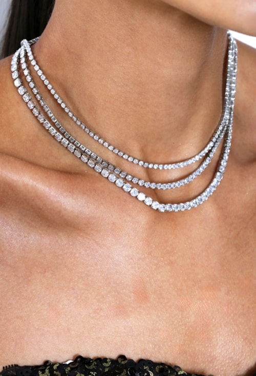 COLAR RIVIERA QUE NÃO VIRA CRISTAL DE 4MM CO448-R