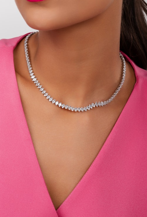 COLAR RIVIERA QUE NÃO VIRA DE NAVETES NO RÓDIO CO568-R COLAR RIVIERA QUE NÃO VIRA DE NAVETES NO RÓDIO CO568-R