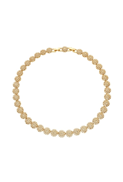 COLAR RIVIERA SOL CRAVEJADA BANHO OURO 38CM CO840-O