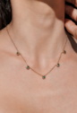 CONJUNTO COLAR E BRINCOS COM ZIRCÔNIA REDONDAS TURMALINA CJ208-O