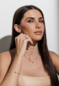 CONJUNTO COLAR E BRINCOS COM ZIRCÔNIA REDONDAS TURMALINA CJ208-O