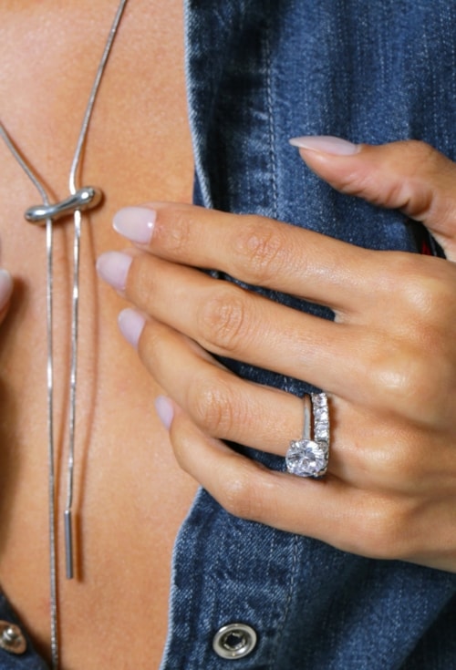 CONJUNTO COLAR GRAVATINHA E BRINCO ESFERA AÇO INOX CJ186-A