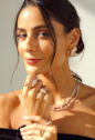 CONJUNTO COLAR RIVIERA E BRINCOS GOTA CRISTAL BANHADO A OURO 18K CJ231-O