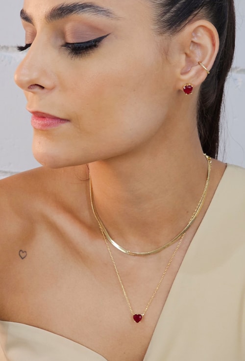 CONJUNTO COM CORAÇÃO RUBELITA LEITOSA CJ085-O CONJUNTO COM CORAÇÃO RUBELITA LEITOSA CJ085-O