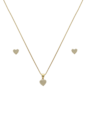 CONJUNTO CORAÇÃO CRAVEJADO COM MICRO ZIRCÔNIAS CJ128-O