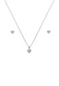 CONJUNTO CORAÇÃO CRAVEJADO COM MICRO ZIRCÔNIAS CJ128-R