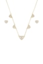 CONJUNTO CORAÇÃO CRAVEJADO ZIRCÔNIA BANHADO OURO CJ203-O
