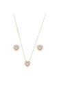 CONJUNTO CORAÇÃO CRISTAL COM ZIRCÔNIAS CJ038-O