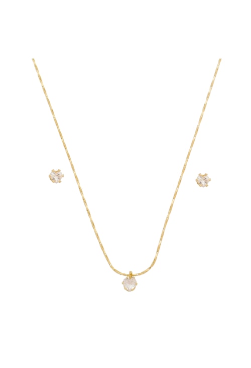 CONJUNTO CORAÇÃO DE ZIRCÔNIA NO OURO CJ039-O CONJUNTO CORAÇÃO DE ZIRCÔNIA NO OURO CJ039-O