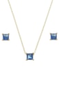 CONJUNTO CRISTAL SAFIRA QUADRADO CJ028-O