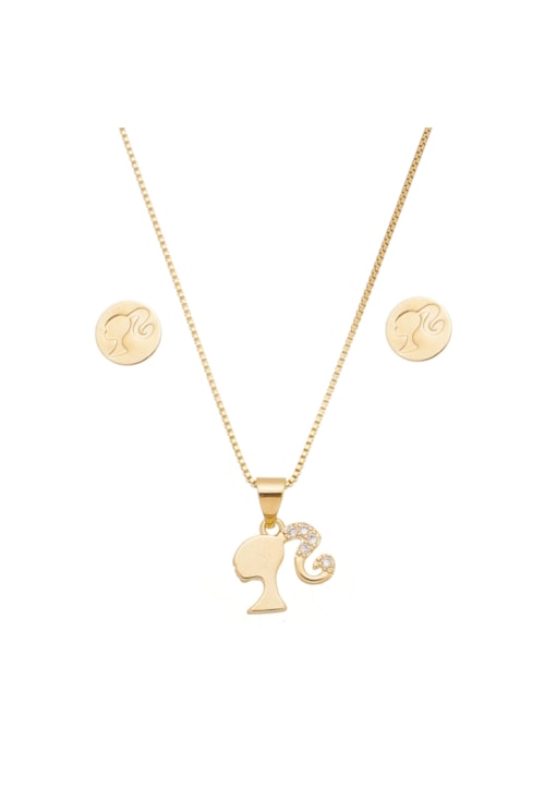 CONJUNTO DA BARBIE COM ZIRCÔNIAS CJ029-O