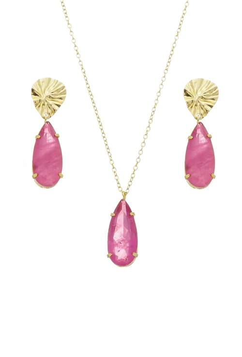 CONJUNTO DE BASE MARTELADA COM GOTA FÚCSIA FUSION CJ077-O CONJUNTO DE BASE MARTELADA COM GOTA FÚCSIA FUSION CJ077-O