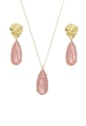 CONJUNTO DE BASE MARTELADA COM GOTA KUNZITA FUSION CJ077-O