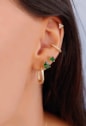 CONJUNTO DE GOTA COM CRISTAL ESMERALDA CJ058-O