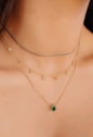CONJUNTO DE GOTA COM CRISTAL ESMERALDA CJ058-O