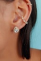 CONJUNTO DE GOTA COM PEDRA CRISTAL CJ042-O