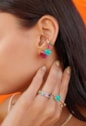 CONJUNTO DE GOTA COM PEDRA FÚCSIA CJ053-O
