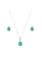 CONJUNTO DE GOTA COM PEDRA TURMALINA CJ042-O