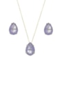 CONJUNTO DE GOTA COM PEDRA ULTRA VIOLET FUSION CJ075-O