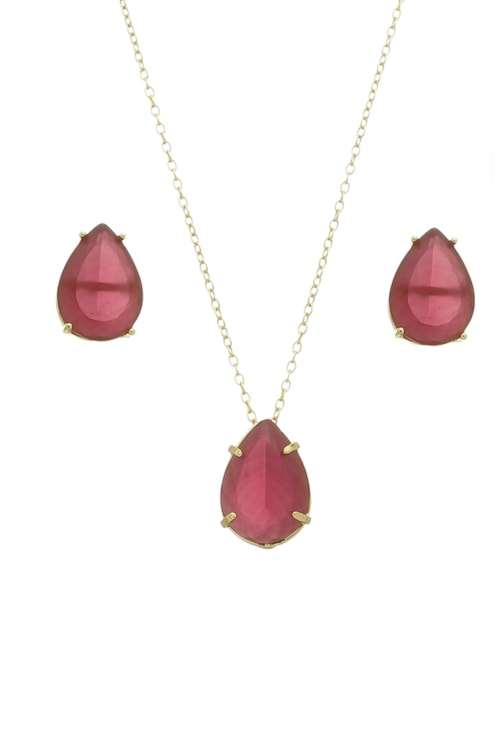 CONJUNTO DE GOTA NA COR RUBELITA LEITOSA CJ074-O