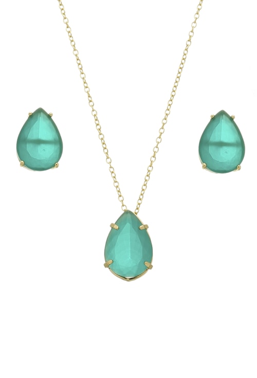 CONJUNTO DE GOTA NA COR TURMALINA LEITOSA CJ074-O