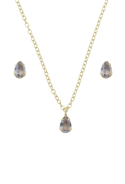 CONJUNTO DE GOTA PEQUENA NO TANZANITA CJ071-O CONJUNTO DE GOTA PEQUENA NO TANZANITA CJ071-O