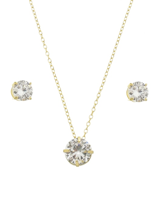 CONJUNTO DE PEDRA CRISTAL REDONDA CJ068-O