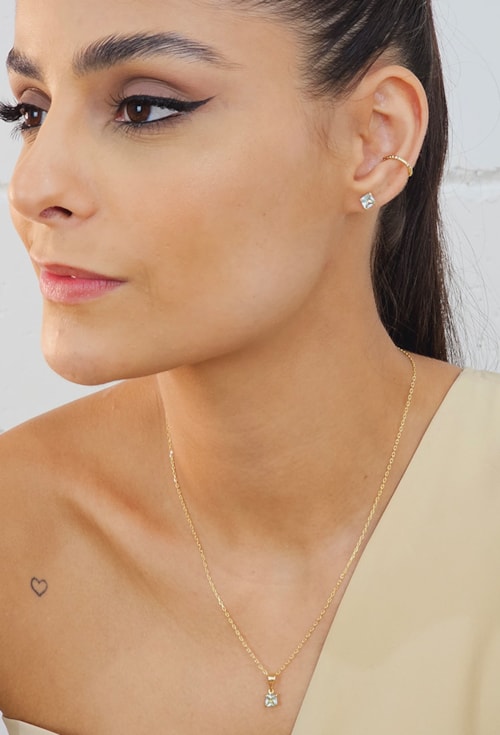 CONJUNTO DELICADO COM PEDRA AZUL PARAÍBA CJ081-O