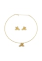 CONJUNTO DOURADO COM PINGENTE DE PÉROLA E ZIRCÔNIA CJ161-O