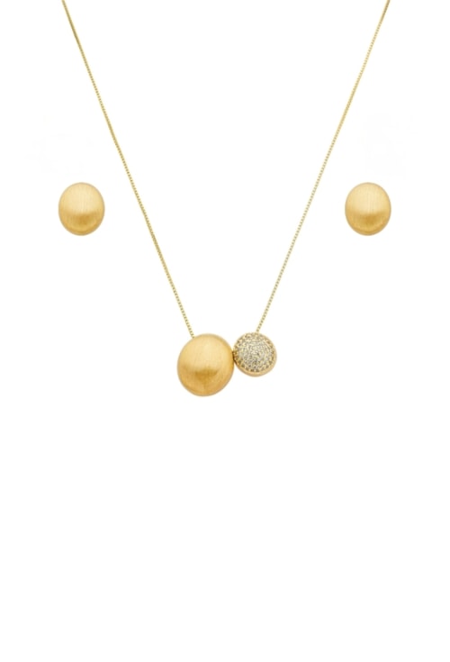 CONJUNTO ESFERAS MODERNAS OURO CJ202-O