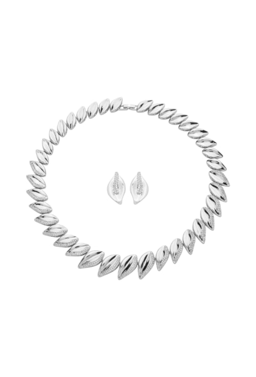 CONJUNTO FOLHAS CRAVEJADO RÓDIO CJ201-R