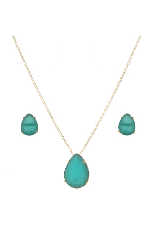 CONJUNTO GOTA COM PEDRA PARAÍBA BRASIL LEITOSA CJ034-O CONJUNTO GOTA COM PEDRA PARAÍBA BRASIL LEITOSA CJ034-O