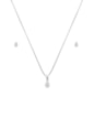 CONJUNTO GOTA CRAVEJADA COM MICRO ZIRCÔNIAS CJ127-R