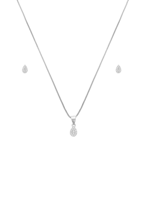 CONJUNTO GOTA CRAVEJADA COM MICRO ZIRCÔNIAS CJ127-R