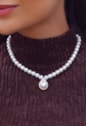 CONJUNTO GOTA PÉROLA SHELL CRAVEJADO BANHADO OURO CJ198-O