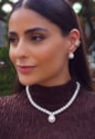 CONJUNTO GOTA PÉROLA SHELL CRAVEJADO BANHADO OURO CJ198-O