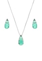 CONJUNTO GOTA TURMALINA NO GRAFITE CJ131-G