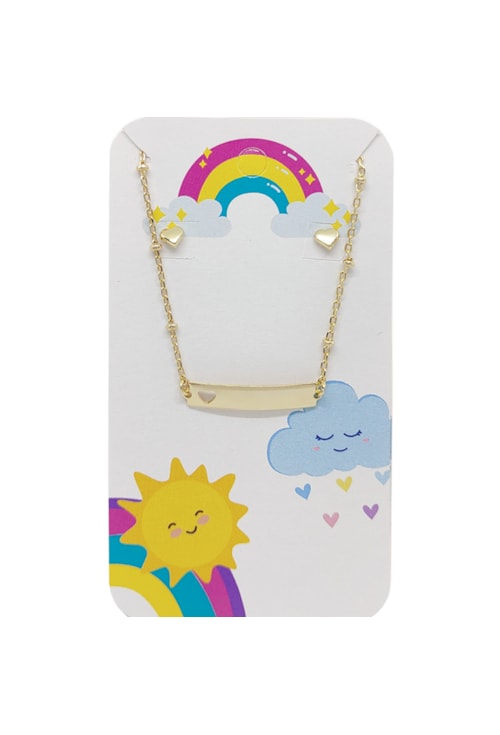 CONJUNTO INFANTIL COM PLAQUINHA DE CORAÇÃO CJ049-O