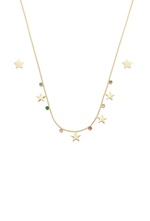 CONJUNTO INFANTIL ESTRELAS COM PONTO DE LUZ COLORIDO CJ151-O