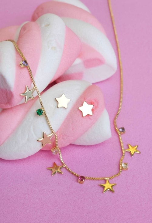 CONJUNTO INFANTIL ESTRELAS COM PONTO DE LUZ COLORIDO CJ151-O
